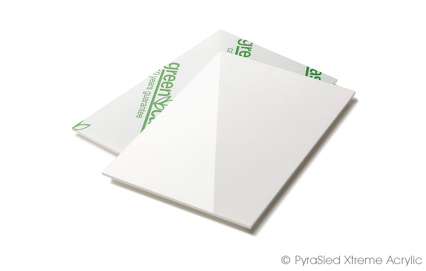 Greencast® wit glans acrylaat 100% gerecycled acrylaat PyraSied