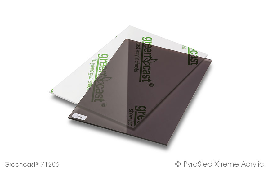greencast transparante kleuren pyrasied 100% gerecycled acrylaat