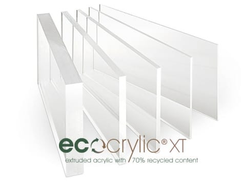 Ecocrylic® XT gerecycled geëxtrudeerd acrylaat - helder / transparant - PyraSied Xtreme Acrylic